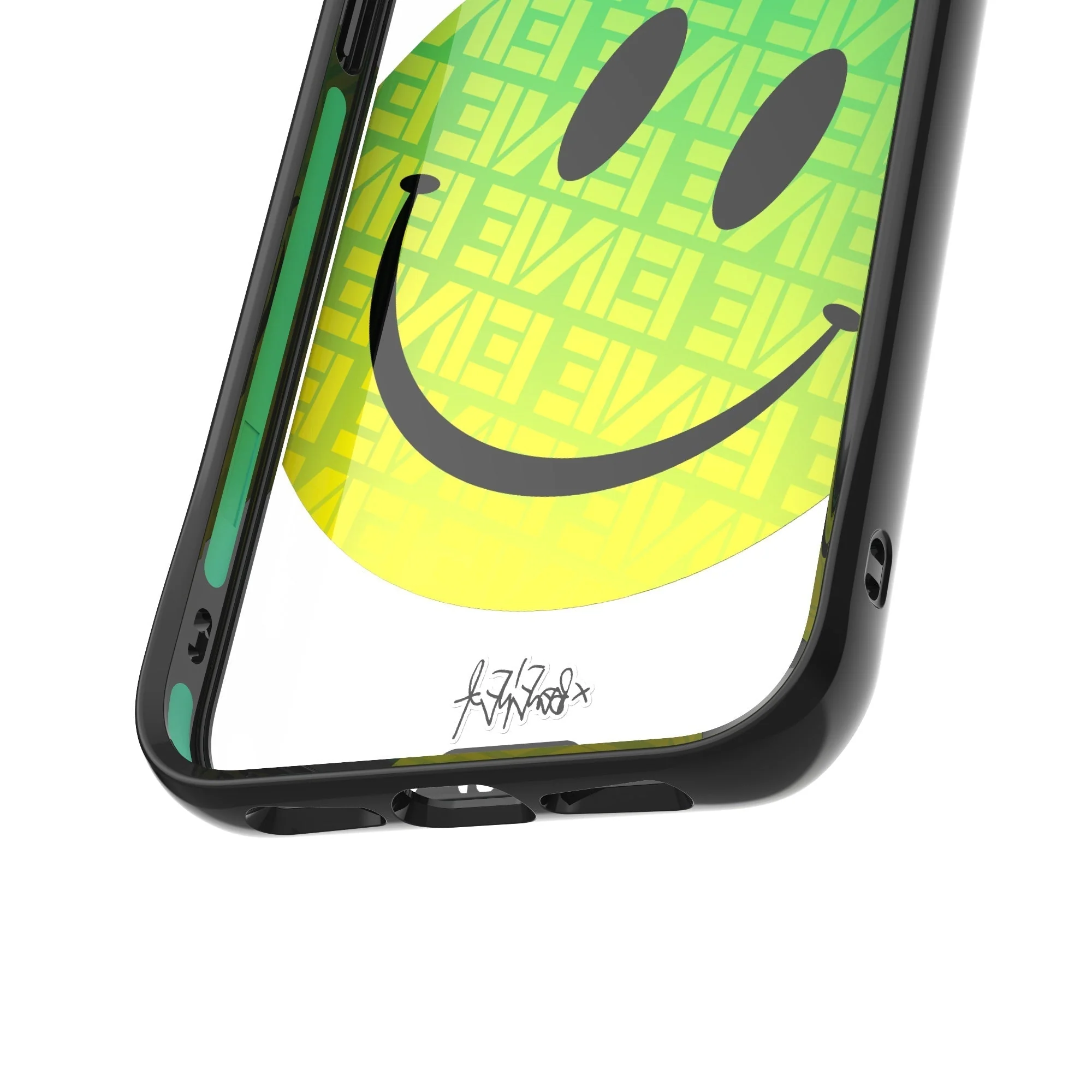 Green Smiley Protective Phone Case - Ben Eine - Image 19