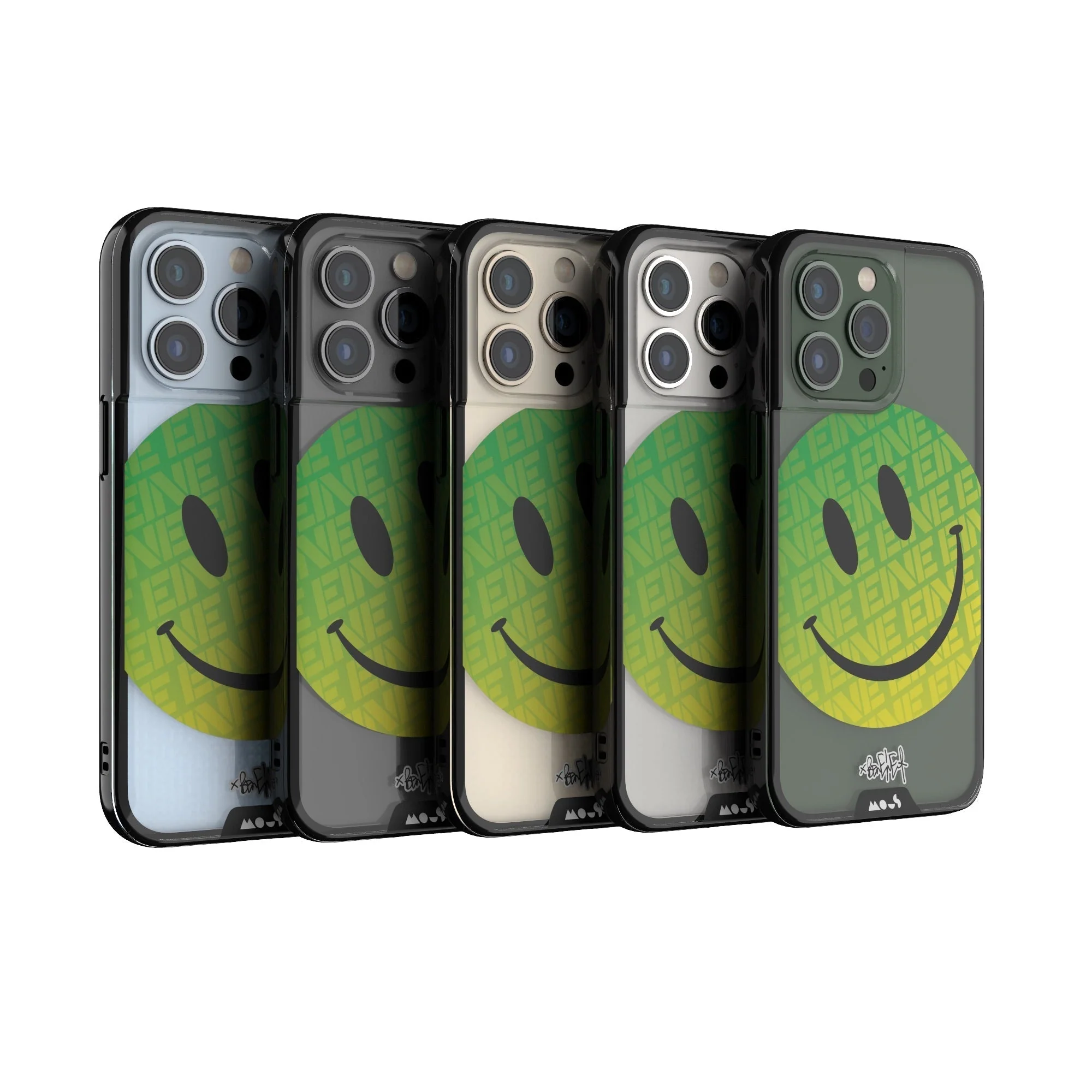Green Smiley Protective Phone Case - Ben Eine - Image 22