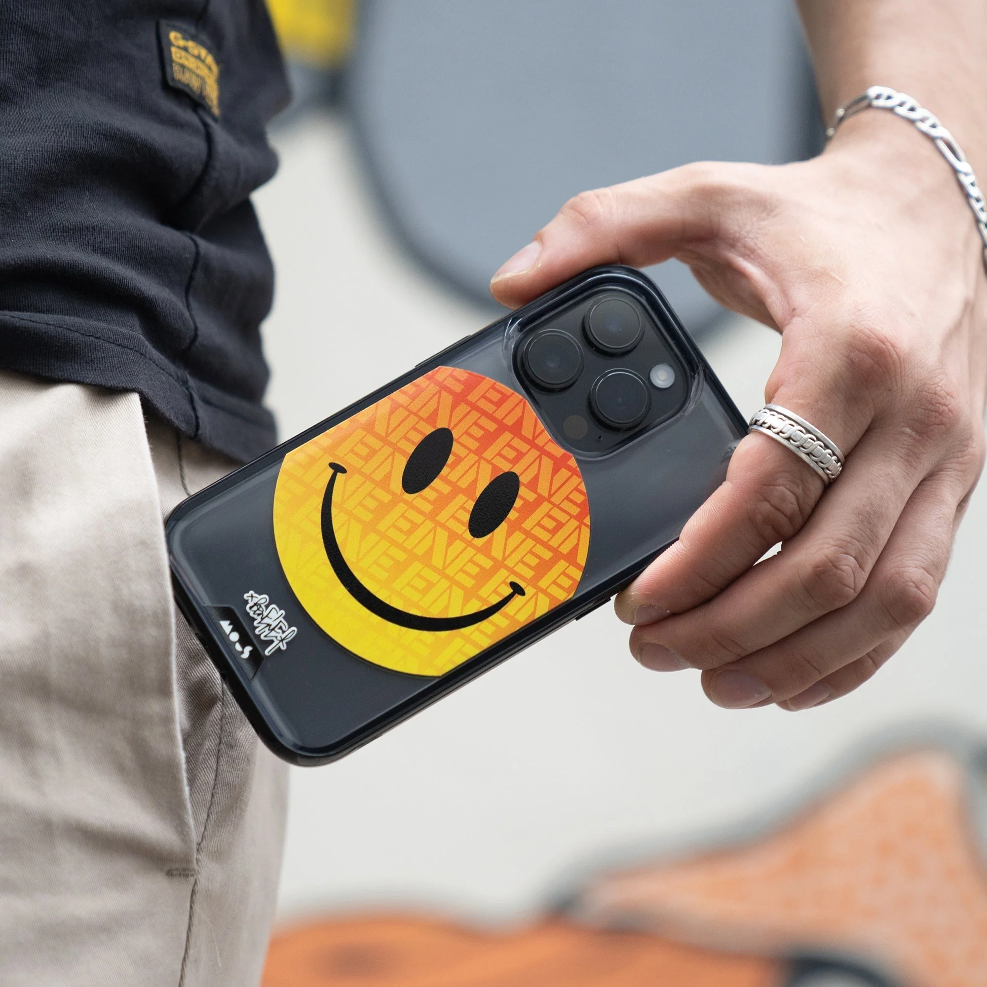 Orange Smiley Protective Phone Case - Ben Eine - Image 30