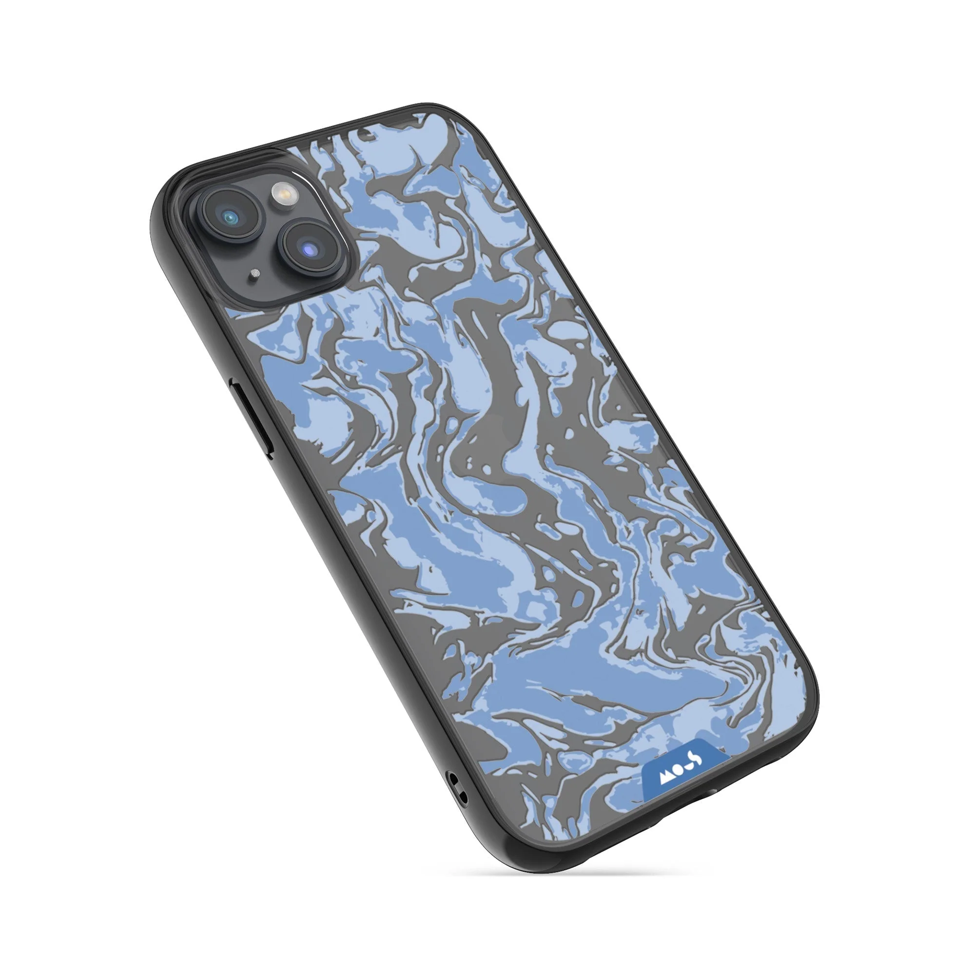 Sky Blue Protective Phone Case - Marbled - Image 16