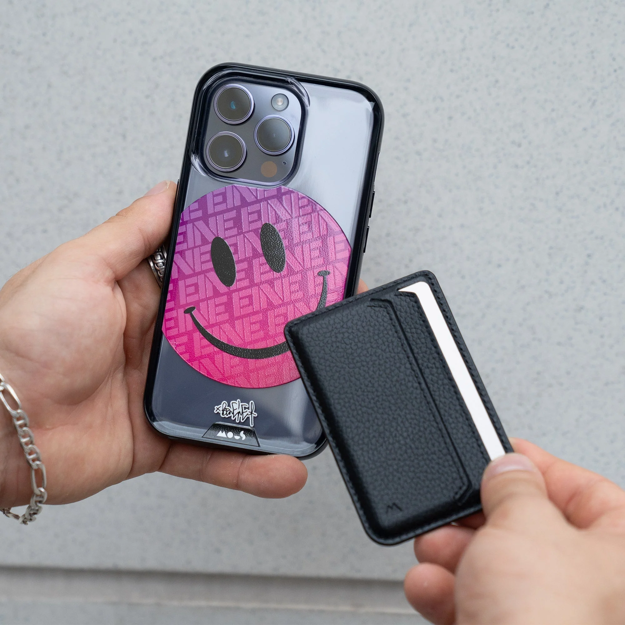 Pink Smiley Protective Phone Case - Ben Eine MagSafe - Image 14