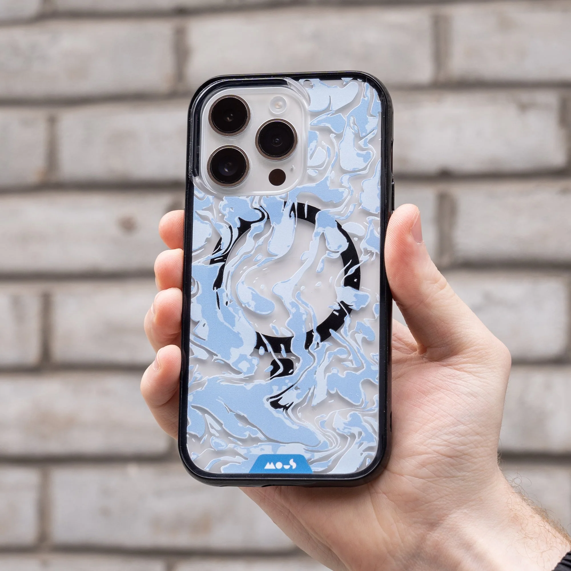 Sky Blue Protective Phone Case - Marbled MagSafe - Image 14